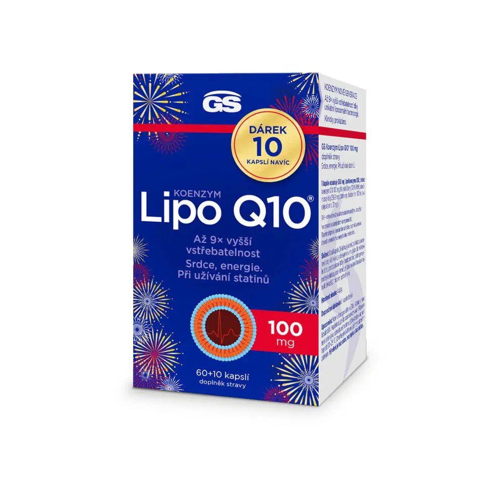 GS Koenzym Lipo Q10 100mg cps.60+10 dárek