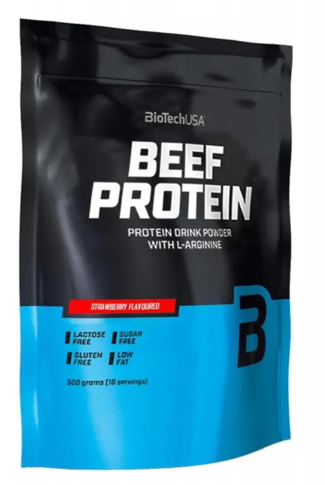 BioTech Beef Protein 500 g strawberry