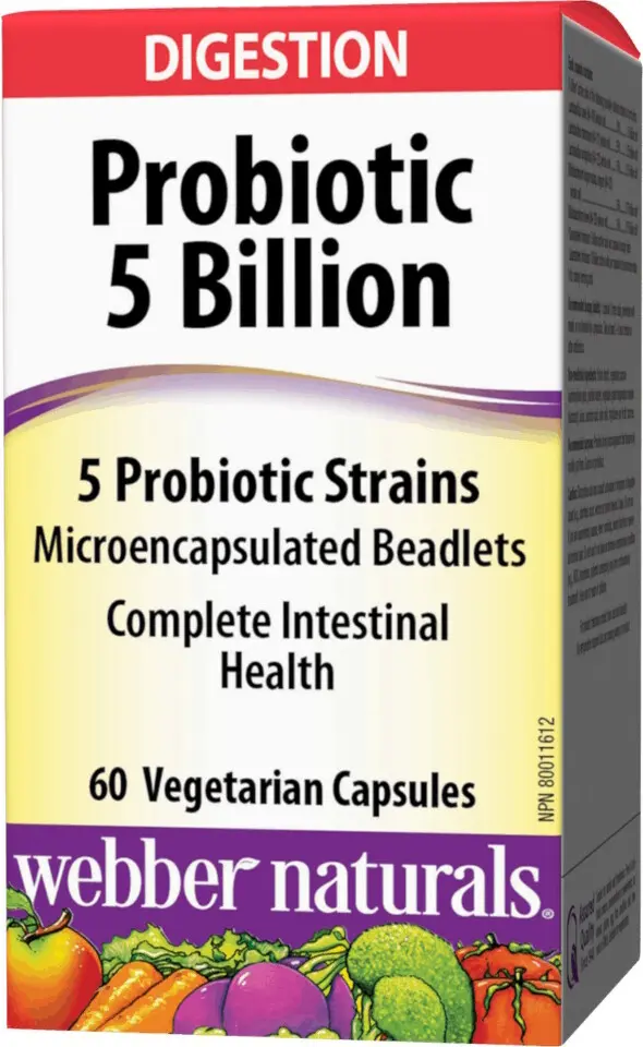 Webber Naturals Probiotic 5 Billion 60 cps