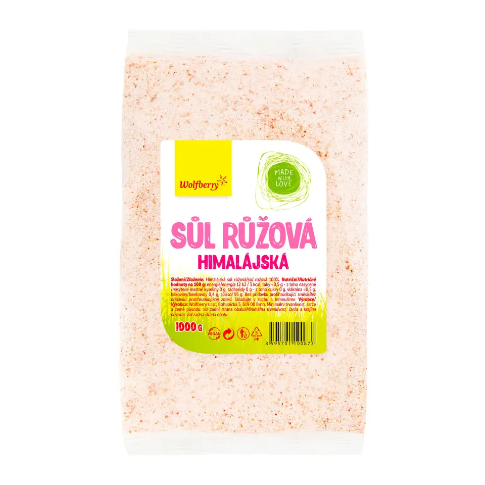 Sůl růžová Himalájská 1kg Wolfberry