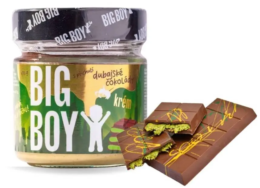BIG BOY Pistáciový krém s příchutí dubajské čokolády 170 g (limitovaná edice)