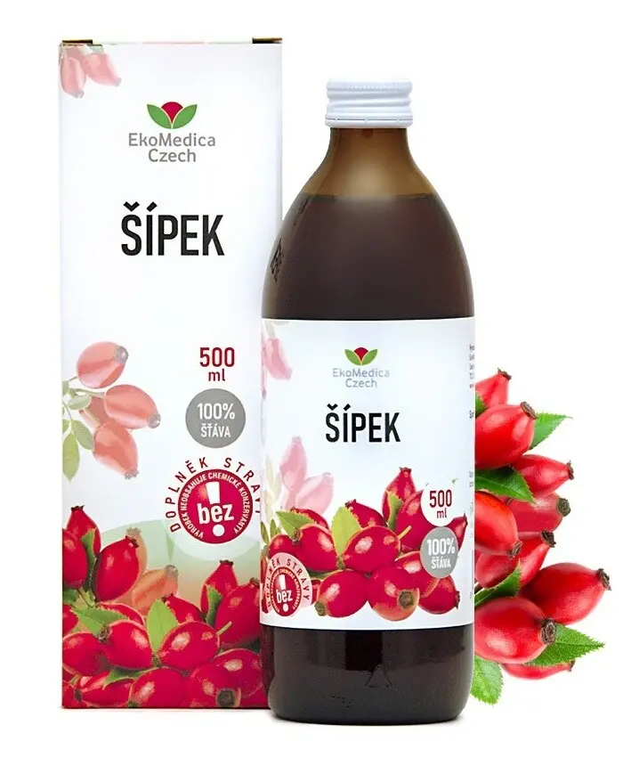 Šípek 100% šťáva 500ml EKOMEDICA