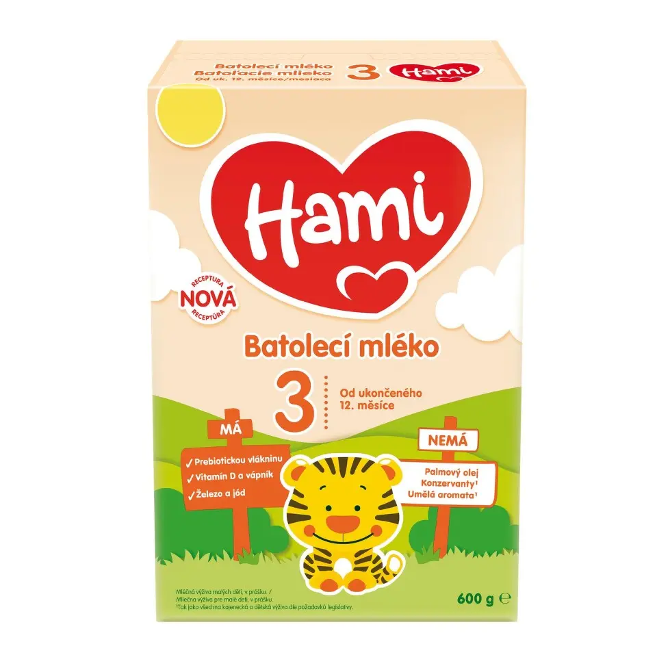 Hami 3 batolecí mléko s příchutí vanilky 600g