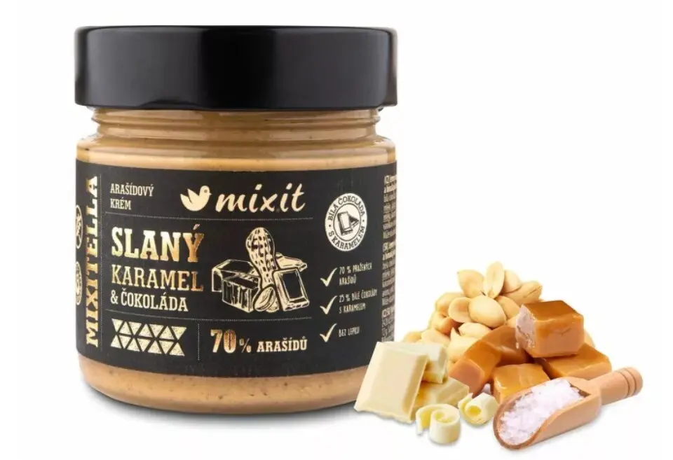 Mixit Karamel slaný&čokoláda s arašídy 250g