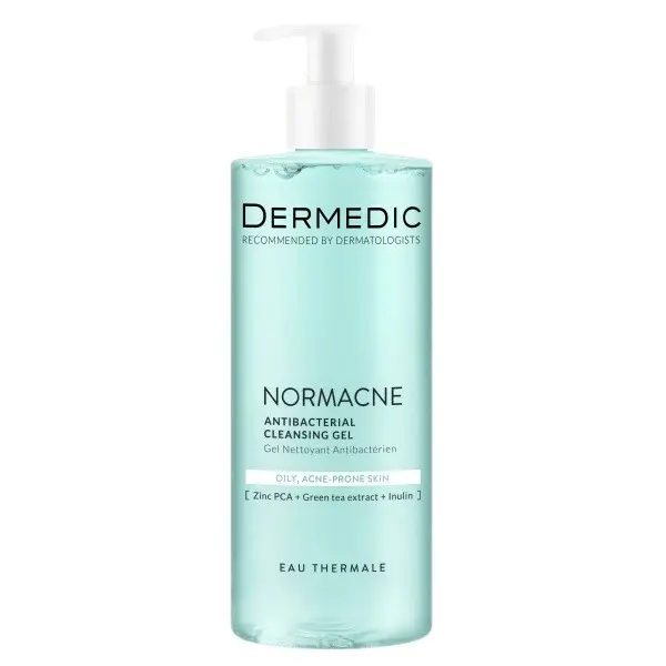 DERMEDIC antibakteriální čisticí gel pro mastnou a problematickou pleť, 500 ml (poškozený aplikátor)