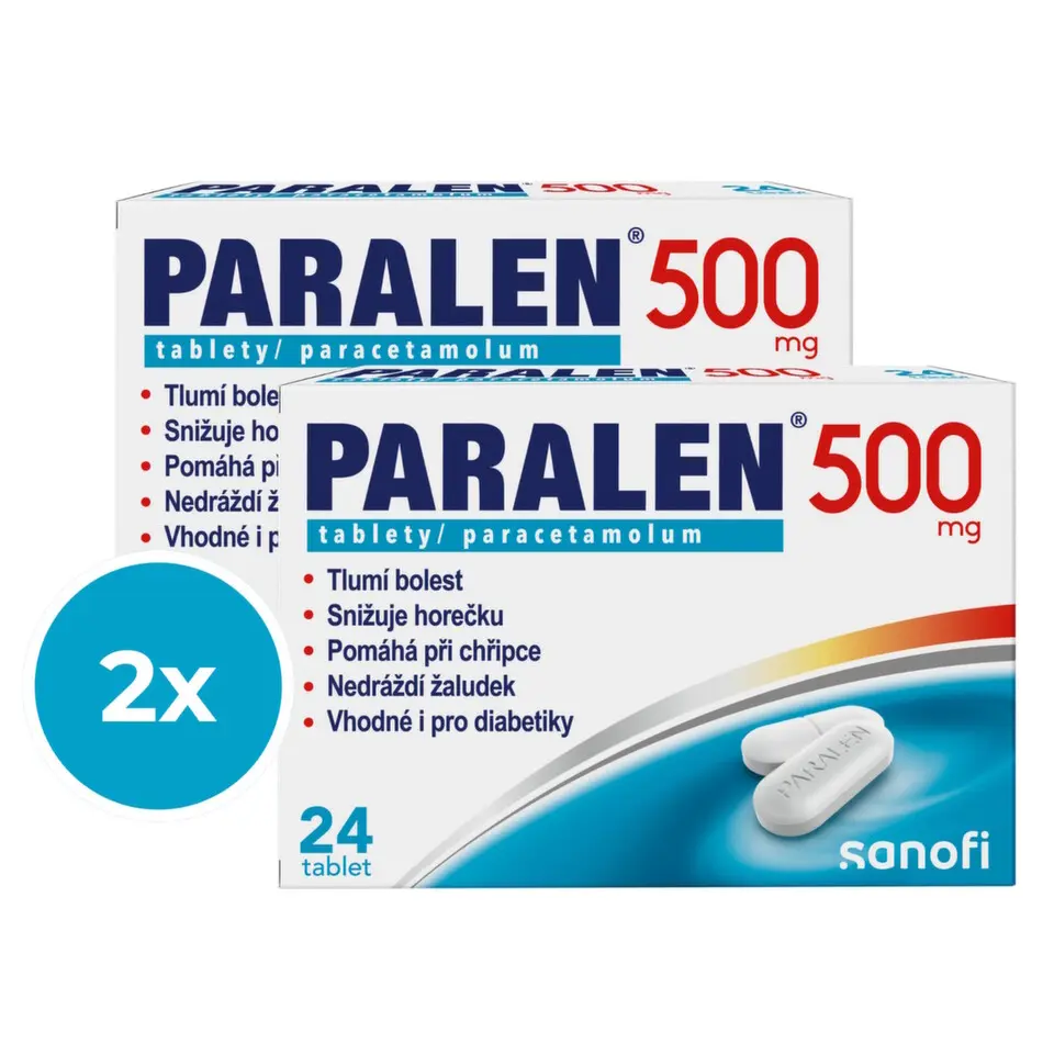 PARALEN 500MG neobalené tablety 24 - balení 2 ks