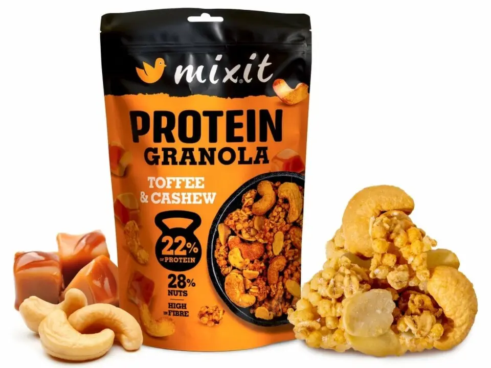 Mixit Proteinová granola z pece toffee&kešu 350g