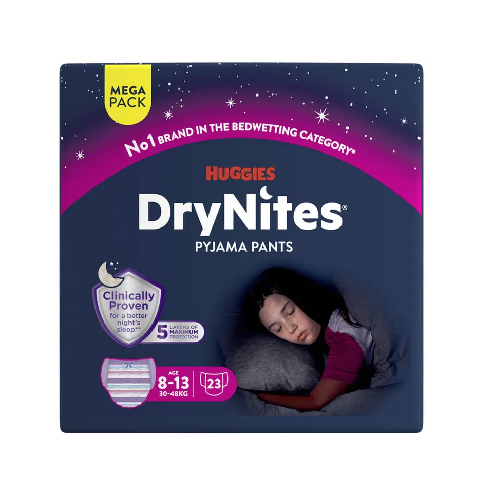 DryNites natah.kalh.dív.MEGA 8-13let/30-48kg/23ks