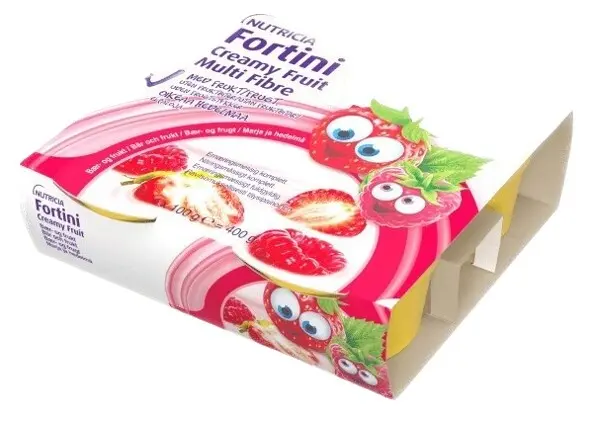 FORTINI CREAMY FRUIT MULTI FIBRE ČERVENÉ OVOCE POR SOL 4X100G