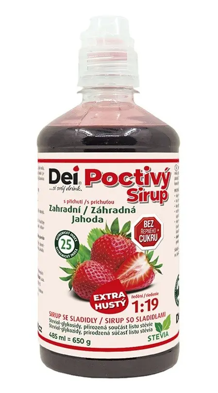 DeiSirup Poctivý Sirup jahoda 485 ml
