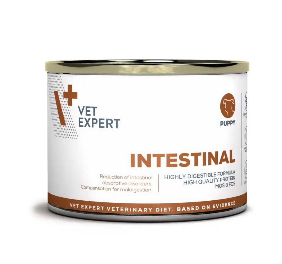 VetExpert VD 4T Intestinal Dog Puppy konzerva 200g