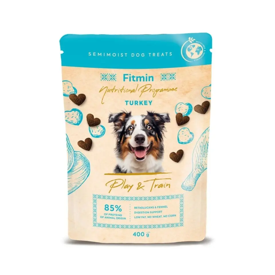 Fitmin NP dog poch. Play&Train Turkey 400g + Množstevní sleva