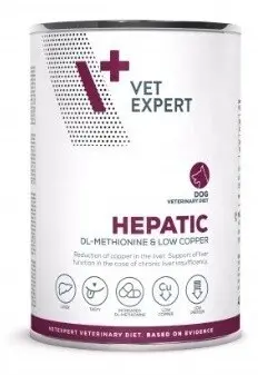 VetExpert VD 4T Hepatic Dog konzerva 400g