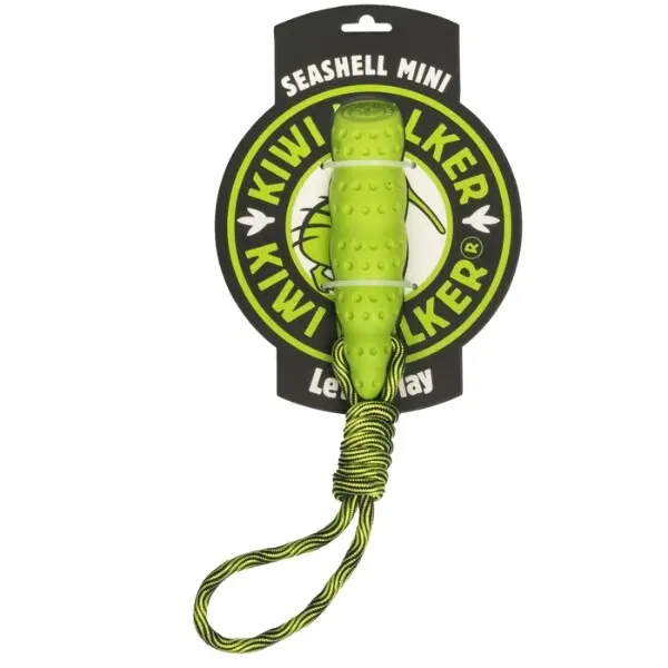 Hračka pes SEASHELL MINI, plov z TPR zelená Kiwi