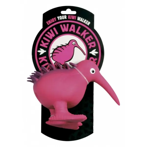 Hračka pes WHISTLE latex,pískací,růžová 8,5cm Kiwi
