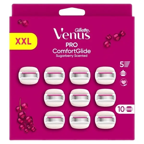 Gillette Venus ComfortGlide Sugarberry Scented 10 náhradních hlavic