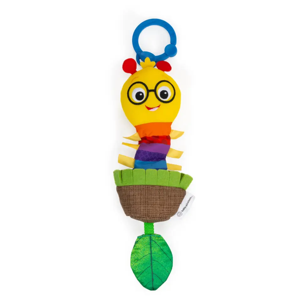 BABY EINSTEIN Hračka s chrastítkem natahovací na C kroužku Cal-a-Puller? 0m+