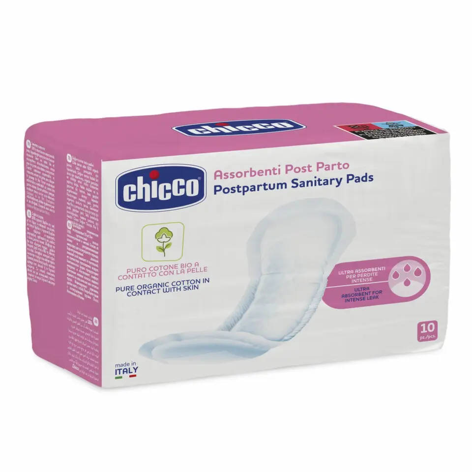 CHICCO Vložky poporodní 100% organická bavlna 10 ks