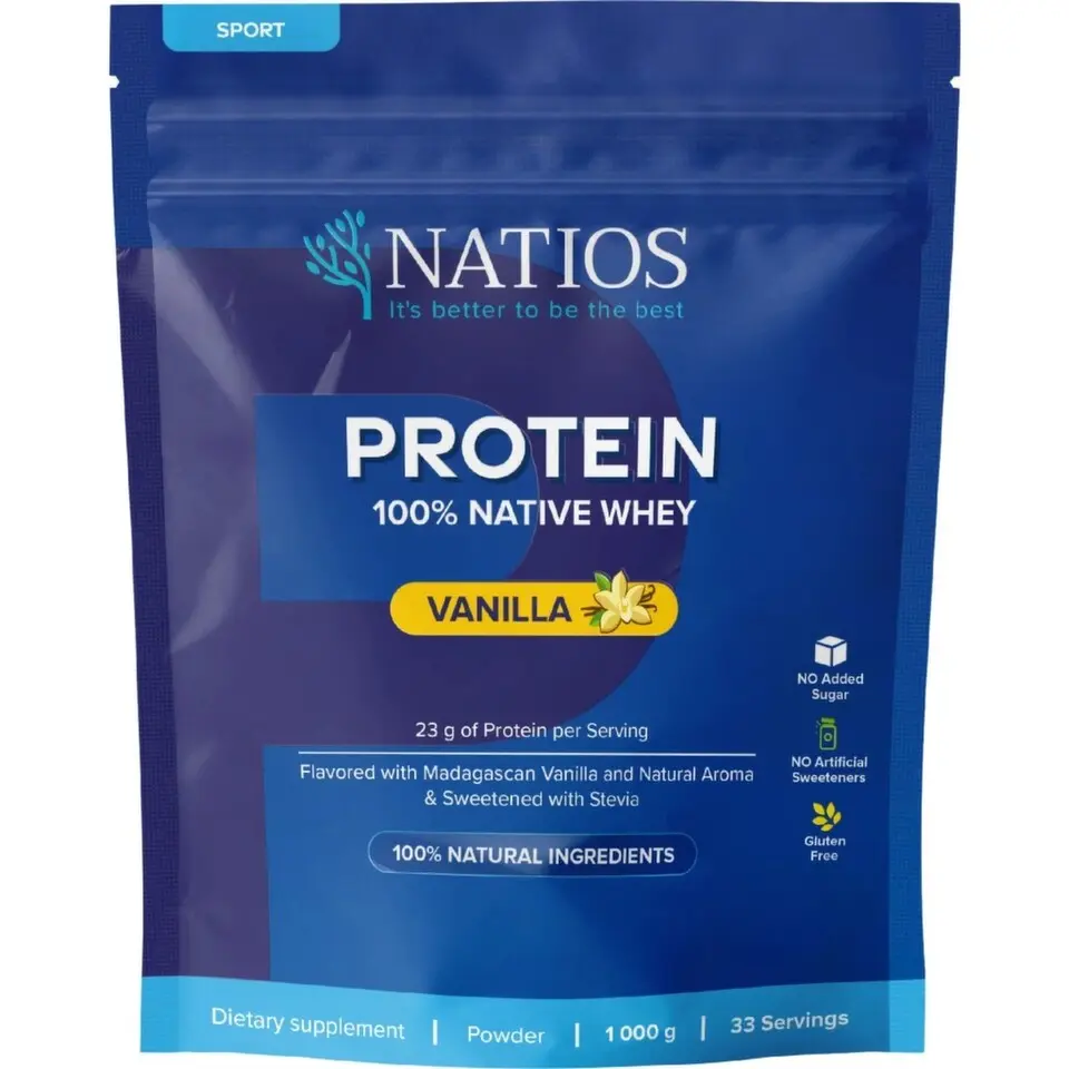 NATIOS Protein 100%Native Whey Vanilka 1000g