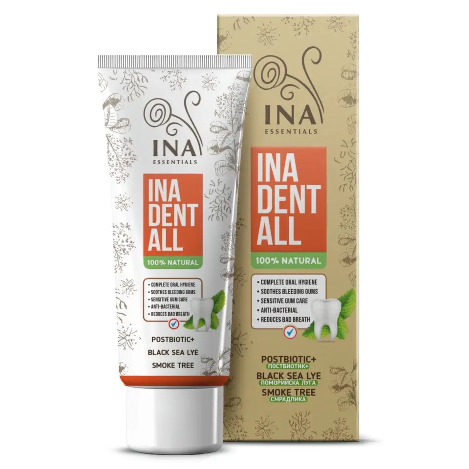 INA Dent-All přírodní zubní pasta bez fluoridů 75 ml