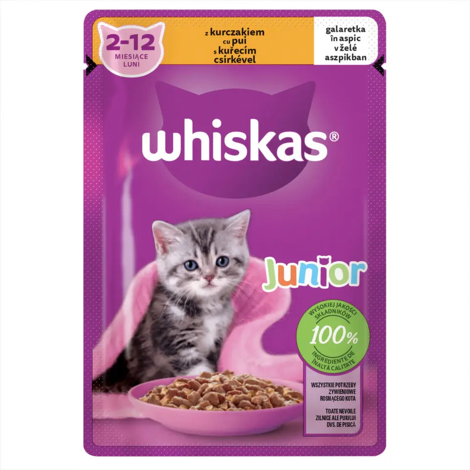 Whiskas kapsa Core Junior kuřecí v želé 85g + Množstevní sleva