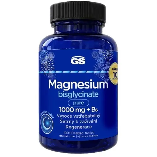 GS Magnesium bisglyc.pur.1000mg+B6 tbl.100+10 dár.