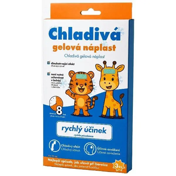 Chladivá gelová náplast 4x11cm 3ks