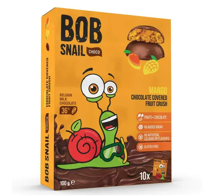 Šnek BOB pochoutka mango v mléčné čoko 10x10g