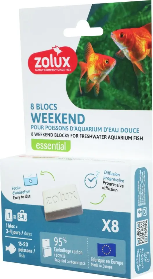 Blok krmný WEEKEND pro akv.ryby 8x7,5g Zolux