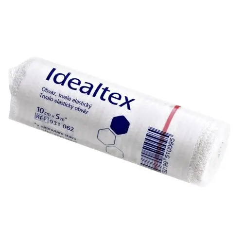 Obinadlo elastické Idealtex 10cmx5m, v napnutém stavu, dlouhý tah 1ks