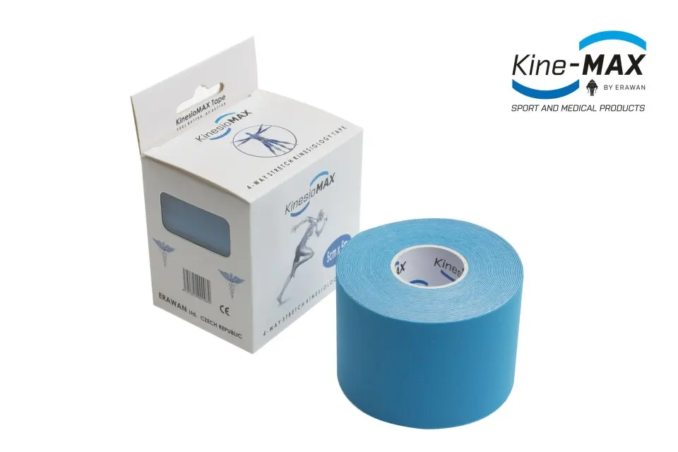 Kine-MAX 4Way kinesiology tape 5cmx5m modré