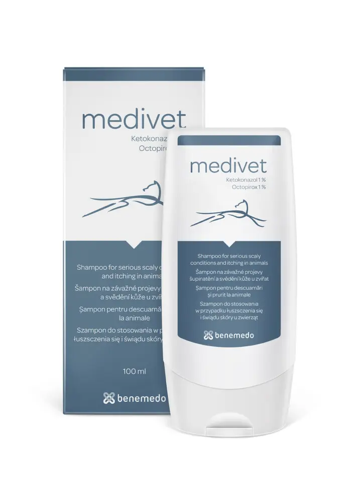Medivet šampon proti šupin.a svědění kůže zvířat 100ml