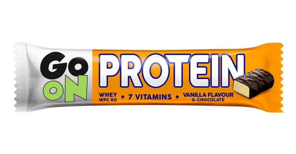 GO ON Proteinová tyčinka vanilka 50g