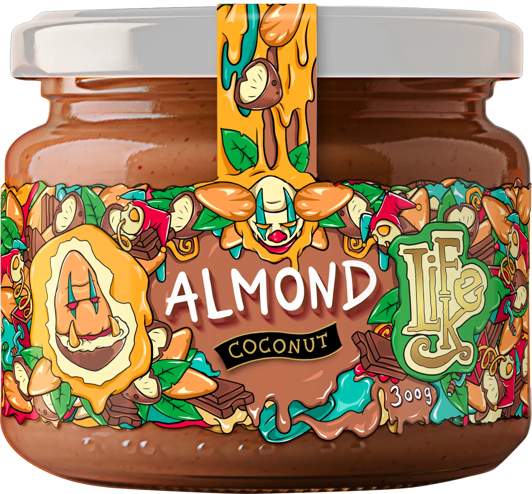 LifeLike Almond Coconut Choco 300 g mandle-kokos-čokoláda