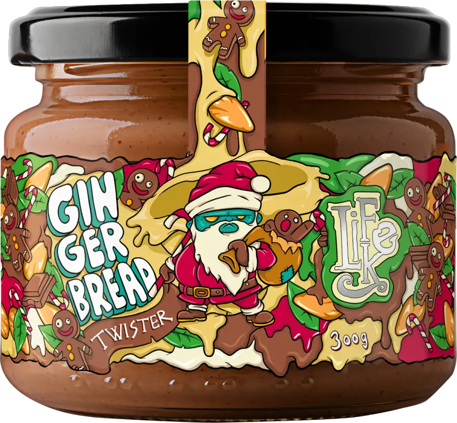LifeLike Almond Ginger Bread Twister 300 g perník