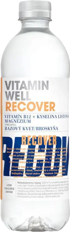 Vitamin Well Recover 500 ml bezový květ-broskev