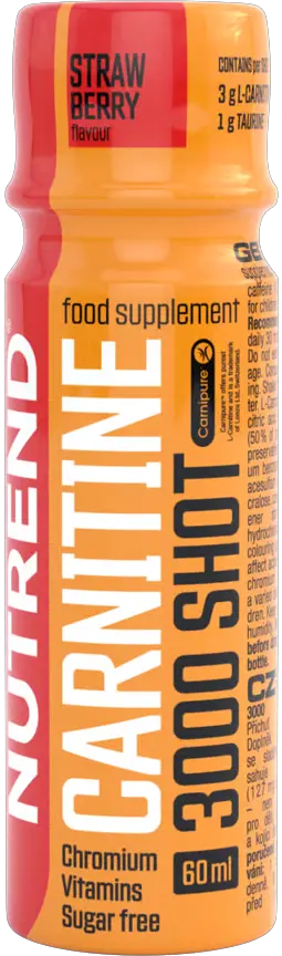 NUTREND CARNITINE 3000 SHOT 60 ml pomeranč