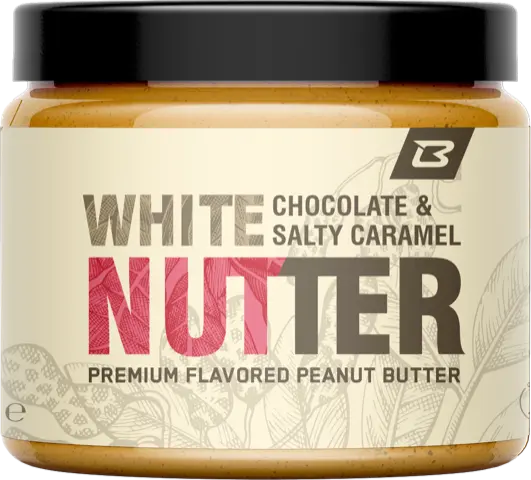 BodyWorld White Choc & Salty Caramel Nutter 500 g arašídy-bílá čokoláda-slaný karamel