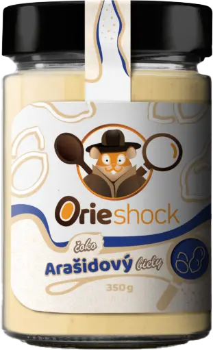 Prom-In Orieshock Čoko Arašidový Biely 350 g bílá čokoláda-arašíd