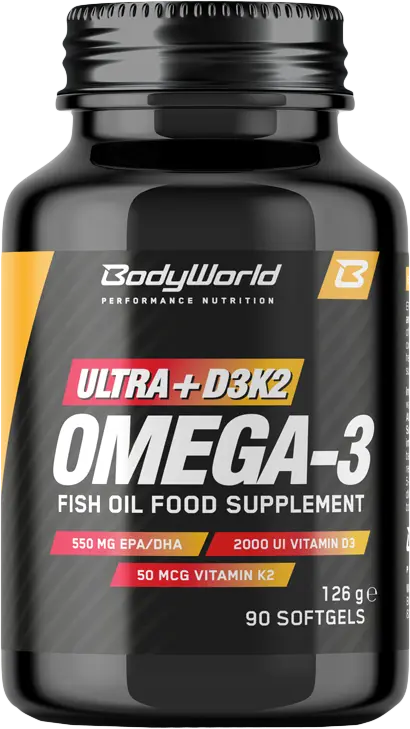 BodyWorld Ultra+D3K2 Omega-3 90 kapslí