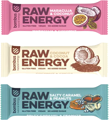 Bombus Raw Energy 3 x 50 g mix příchutí