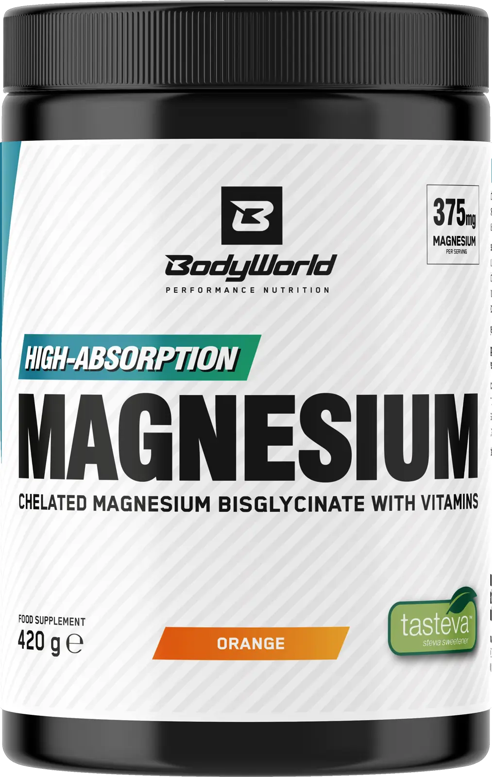 BodyWorld Magnesium Bisglycinate 420 g pomeranč