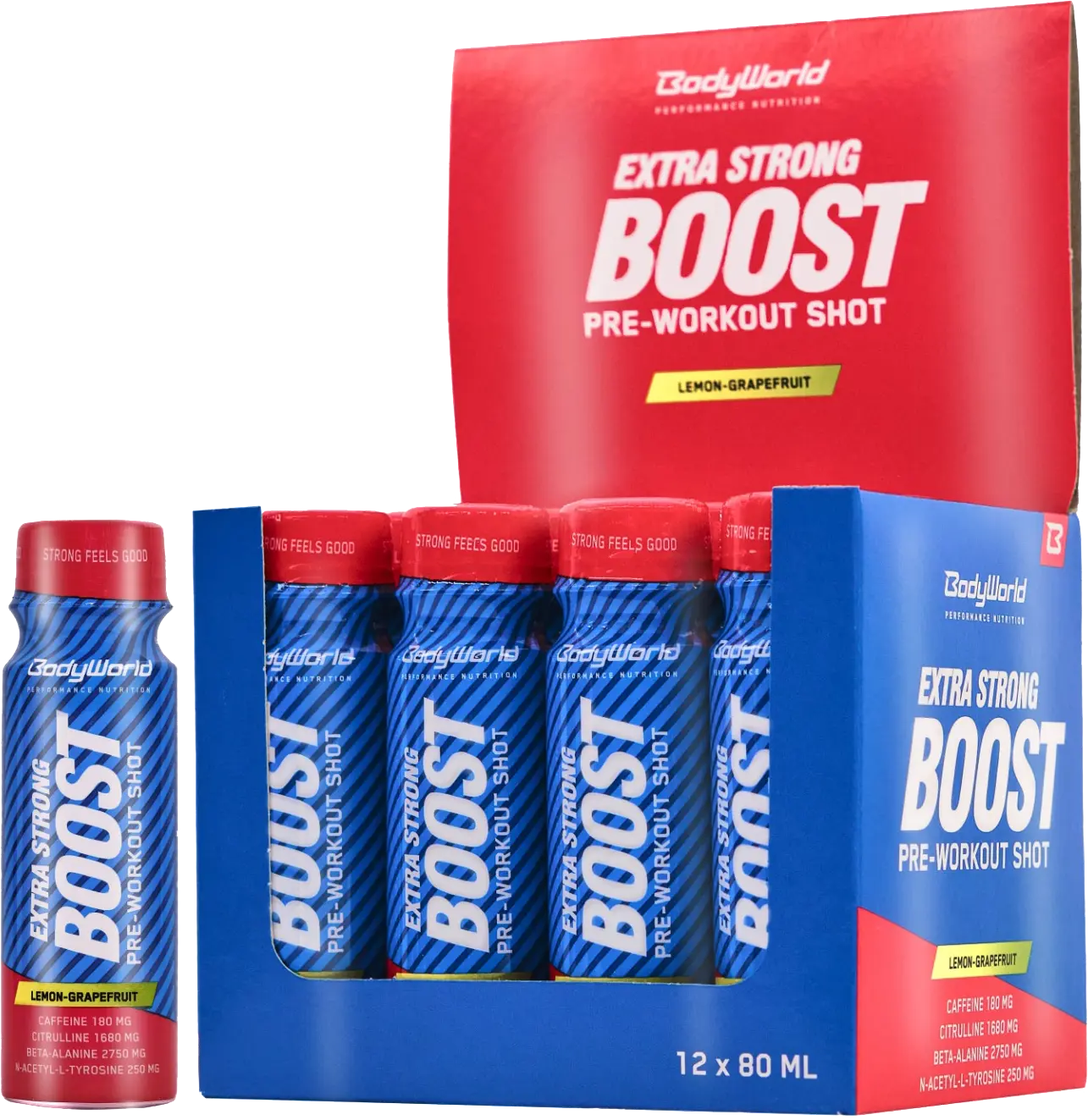 12x BodyWorld Boost Shot 80 ml citron-grep