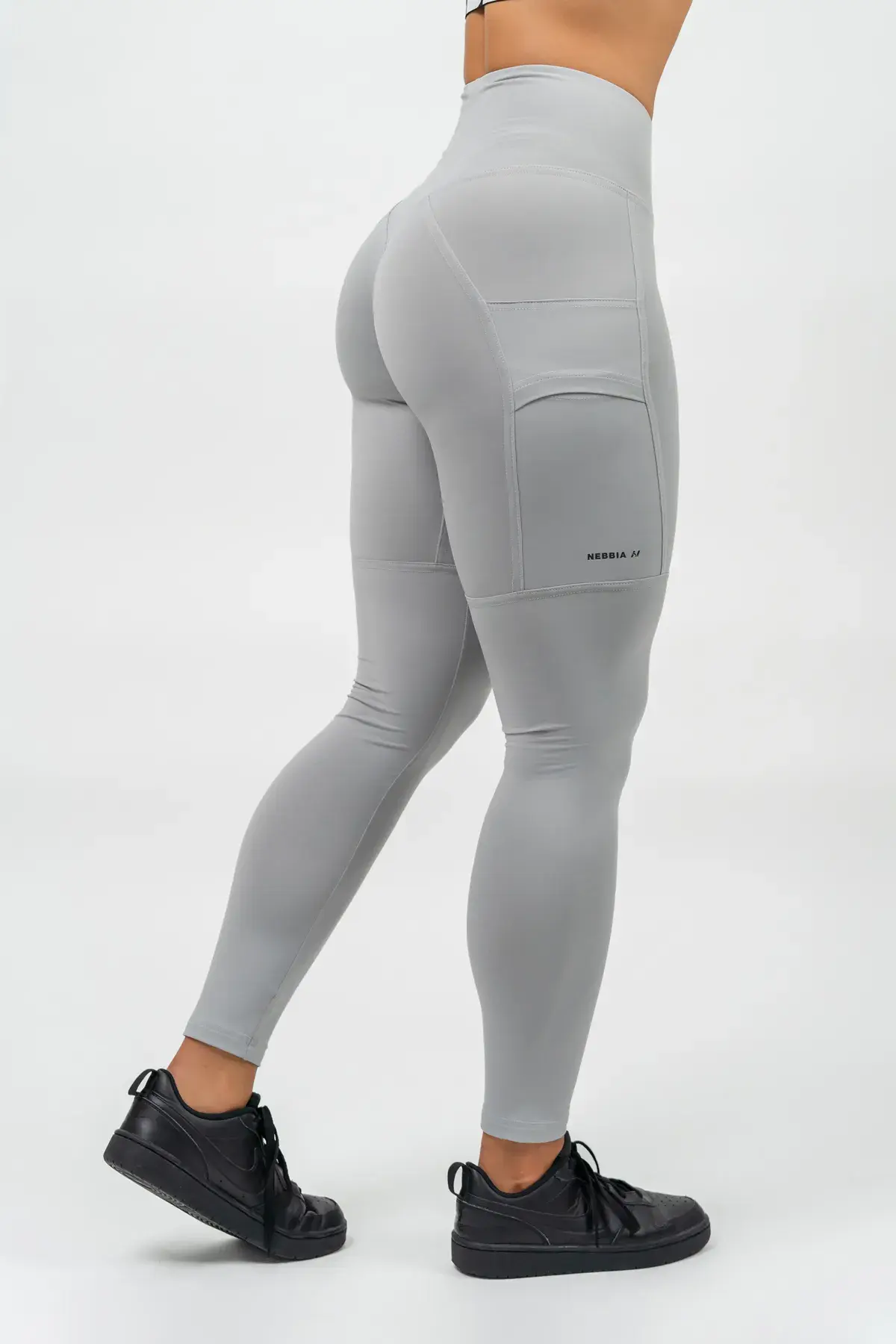 Nebbia Legíny s vysokým pasem LEG DAY GOALS 248 šedá