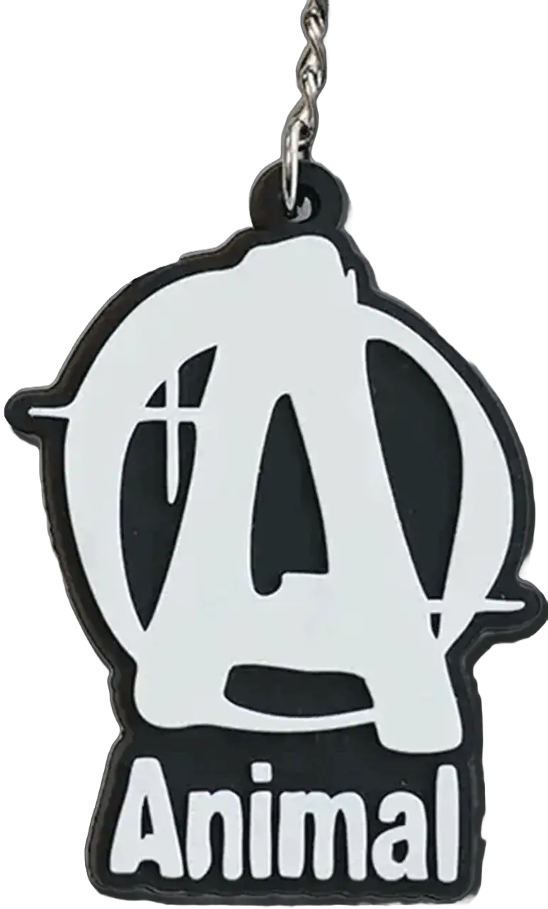 Universal Animal 3D Rubber Keychain černo-bílý