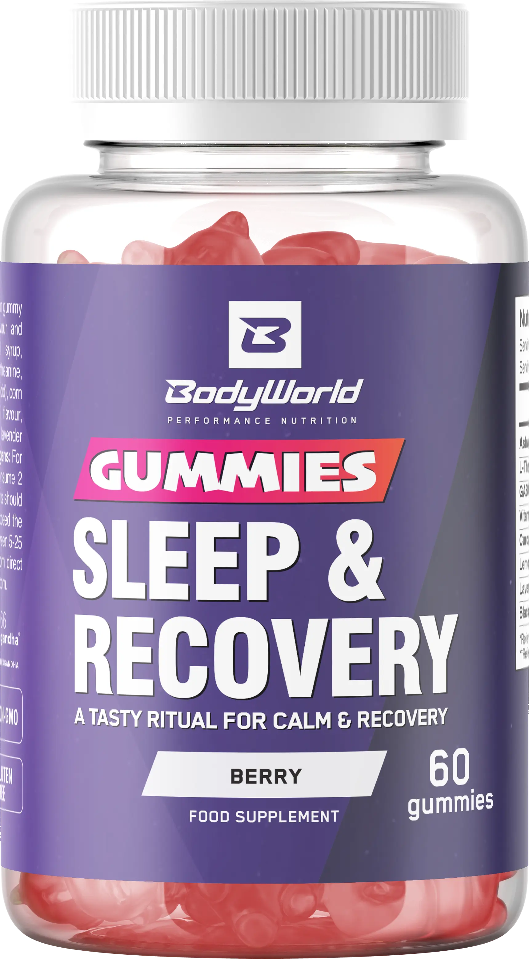 BodyWorld Sleep & Recovery Gummies 60 gumových bonbónů berry
