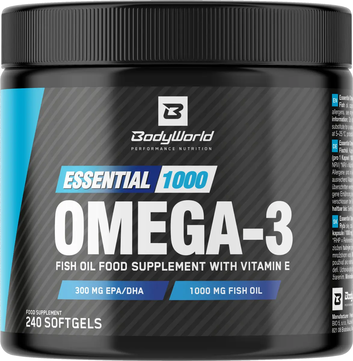 BodyWorld Essential Omega-3 1000 mg 240 kapslí