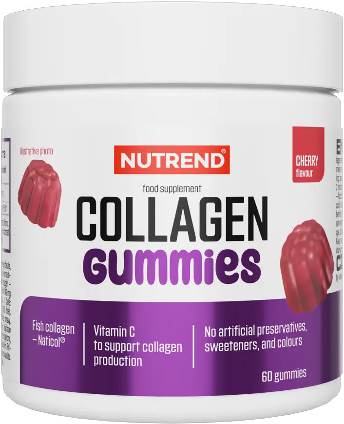 Nutrend Collagen Gummies 60 gumových bonbónů třešeň