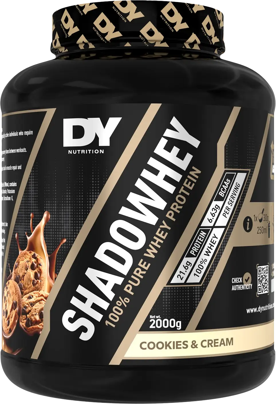 DY Nutrition Shadowhey 100% Pure Whey Protein 2000 g cookies&cream