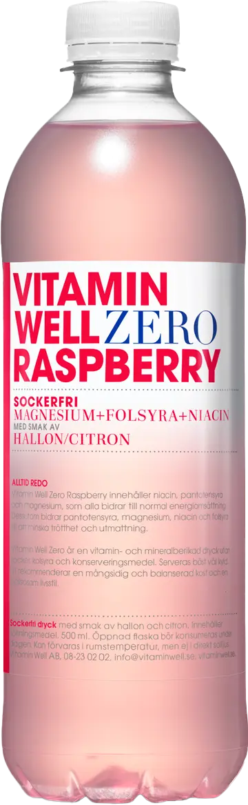 Vitamin Well Zero Raspberry 500 ml malina